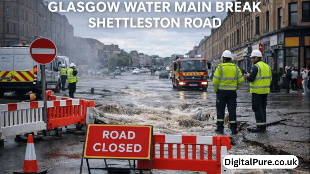 glasgow water main break shettleston road
