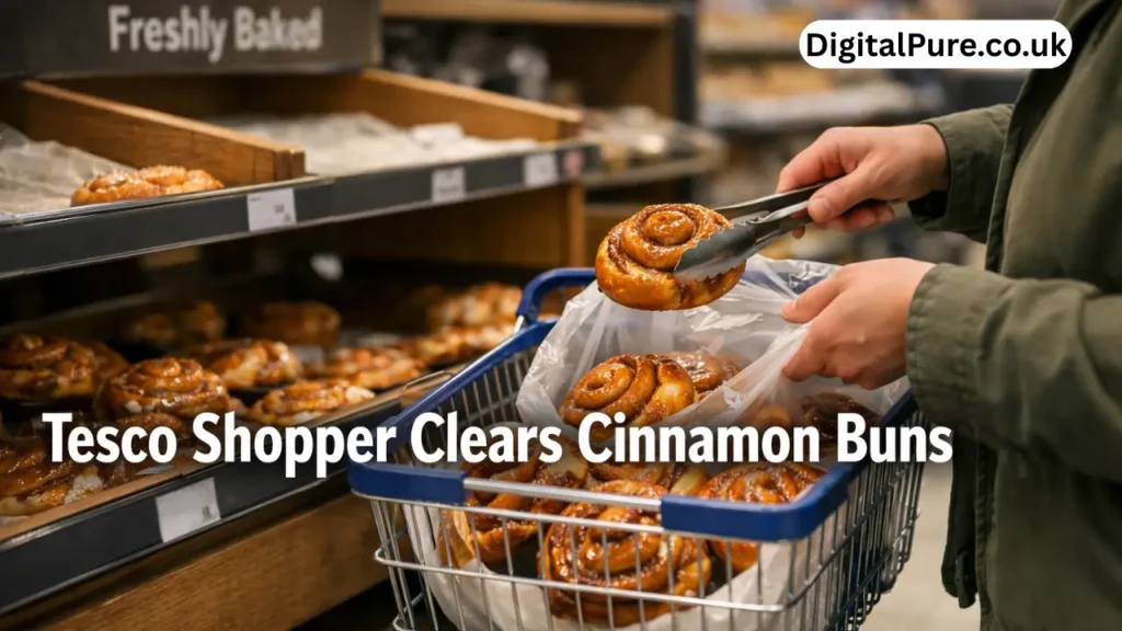 tesco shopper clears cinnamon buns