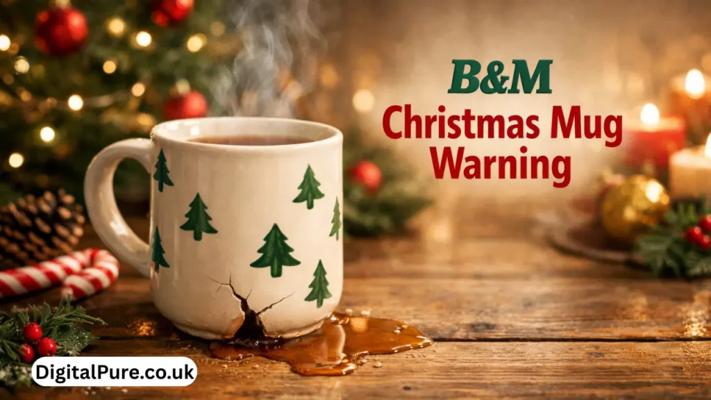b&m christmas mug warning